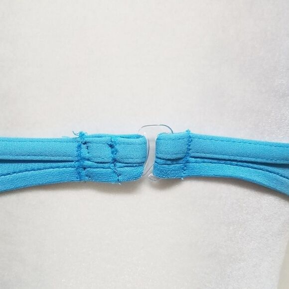 VINTAGE 80s Becca Blue Strapless High Rise Bikini - Picture 9 of 16